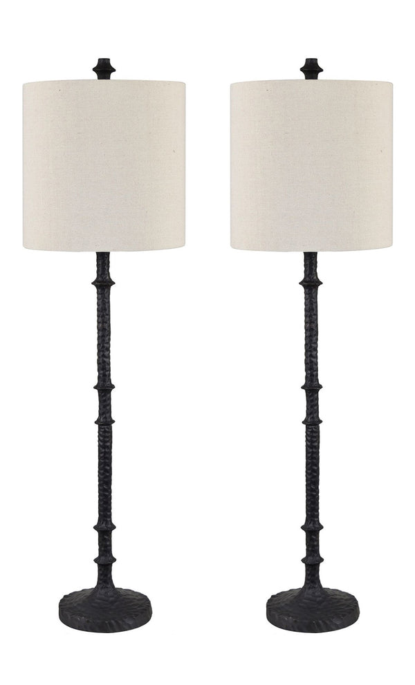 Crestview Collection 39.25"H Elegant Resin Buffet Lamp With Oatmeal Shade - Timeless Design, 3-way Socket & Sturdy Base   Cvavp2163