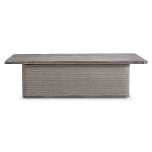 Bernhardt Bernhardt Rialto Slatted Teak Top Cocktail Table with Woven Rope Base Detail X12017