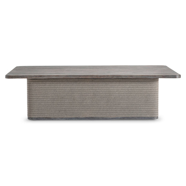Bernhardt Bernhardt Rialto Slatted Teak Top Cocktail Table with Woven Rope Base Detail X12017