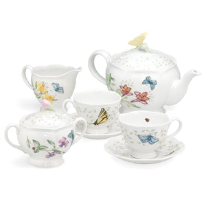 Lenox Butterfly Meadow 7-Piece Tea Set Multi, WHITE PORCELAIN 6386635