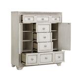 Camila 9 Drawer Door Chest White with Cream Finish P269125S Pulaski Furniture