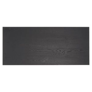 Homelegance By Top-Line Miranda Cornice 1-Drawer Storage Writing Desk Black Wood