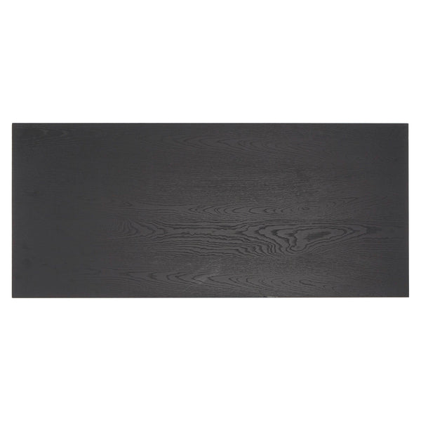 Homelegance By Top-Line Miranda Cornice 1-Drawer Storage Writing Desk Black Wood