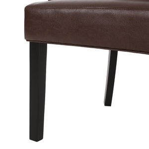 English Elm Cheney Tufted Upholstered Dining Chair Set with Solid Wood Legs for Modern Rooms 54181.00PUDBRN