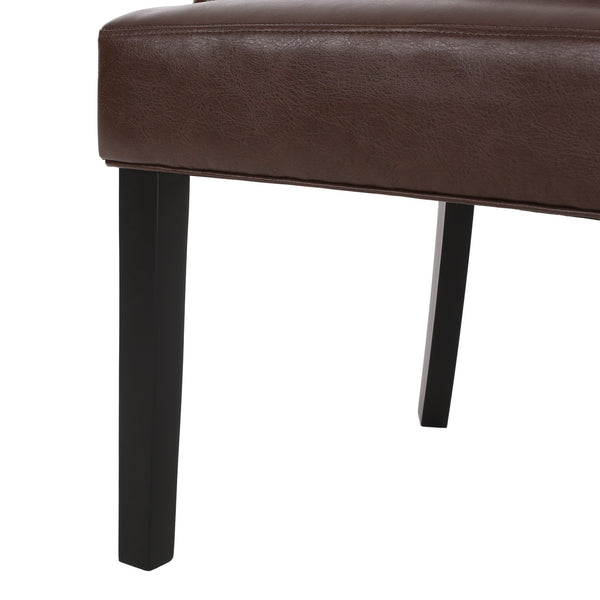 English Elm Cheney Tufted Upholstered Dining Chair Set with Solid Wood Legs for Modern Rooms 54181.00PUDBRN