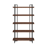 Homelegance By Top-Line Elouise Rustic Brown Etagere Bookcase Brown MDF