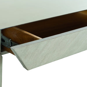 Bernhardt Bernhardt Tarnished Nickel Nightstand With Cerused White Oak Interior, Hidden Drawer & Geometric Flair 396219