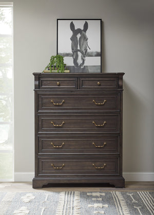 Pulaski Furniture Hickory Creek 6 Drawer Chest - Timeless Elegance In Rich Brown Velvet Finish For Classic Interiors Brown Split Heart Cathedral Hickory Veneers P386124-pulaski