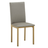 Homelegance By Top-Line Aristos Metal Upholstered Dining Chairs Gold Metal