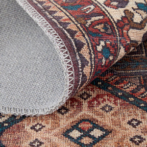 Feizy Rugs Rawlins Vintage-inspired Machine Made Polyester Oriental Rug - Antique Design For Modern Spaces Brown,Red,Ivory Polyester Rln39hkftanmltg21