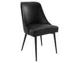 Steve Silver Colfax Side Chair Black Leatherette, Set of 2 CF500SB