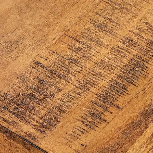 Homelegance By Top-Line Alastor Rustic X-Base Accent Tables Oak MDF