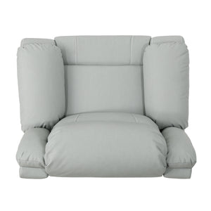 English Elm Christopher Knight Home® - 39" Wide Faux Leather Manual Swivel Recliner with 360° Rotation, Multi-Angle Comfort and Durable PU Finish LIGHT GREY 62814.00LGRY