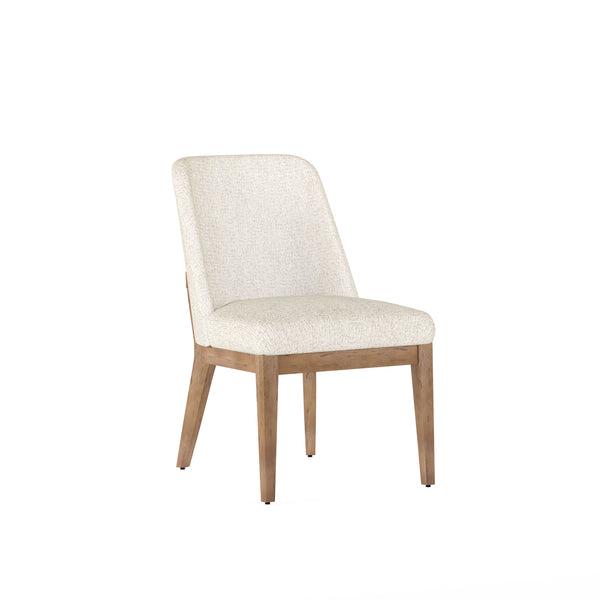 A.R.T. Furniture Portico Upholstered Side Chair - Modern Design With Neutral Chenille Fabric & Sienna Wood Finish - Set Of 2 Brown, White Parawood Solids,Foam,Fabric 323204-3335