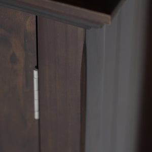 English Elm Acadian Wide Storage Cabinet – Handcrafted Solid Wood In Rich Brunette Brown For Timeless Elegance B136P159415