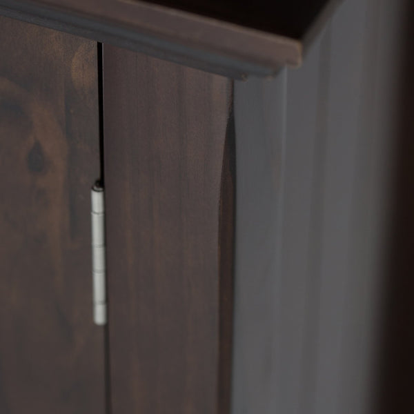 English Elm Acadian Wide Storage Cabinet – Handcrafted Solid Wood In Rich Brunette Brown For Timeless Elegance B136P159415