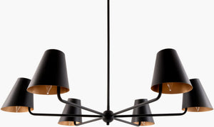 Livabliss Kylen Industrial Metal Chandelier Large Statement Fixture for Dining and Entryway Spaces KYLN-001