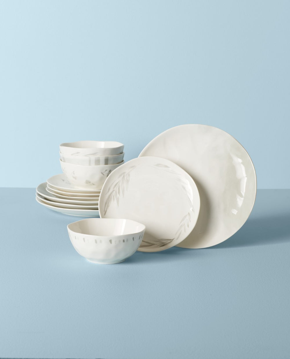 Lenox Oyster Bay 12-Piece Dinnerware Set White, WHITE PORCELAIN 894223
