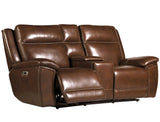 Parker House Jameson - Hickory Power Reclining Zero Gravity Sofa And Loveseat Dark Brown 100% Leather ,Leather Match Mjam-32phz-hkry