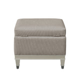 Zoey Vanity Upholstered Storage Bench Silver P344136 Pulaski Furniture