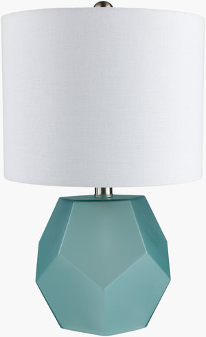 Livabliss Kelsey Glass Body Table Lamp with Linen Shade for Bedroom or Home Office Decor KYS-002