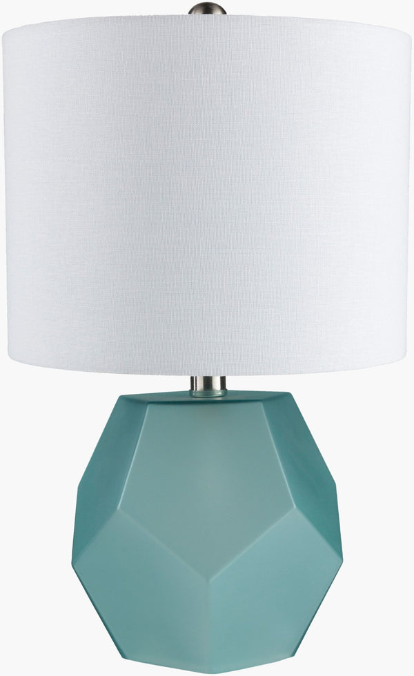 Livabliss Kelsey Glass Body Table Lamp with Linen Shade for Bedroom or Home Office Decor KYS-002