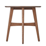 Homelegance By Top-Line Leroi Wood Round End Table Walnut Rubberwood