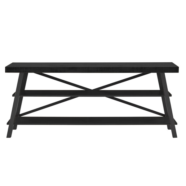 Homelegance By Top-Line Alastor Rustic X-Base 60-inch TV Stand Black MDF
