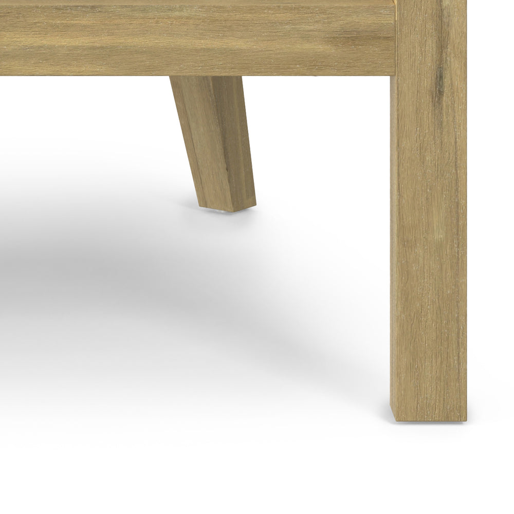 English Elm Parkside Handwoven Outdoor Conversation Chairs Set of 2 - Natural Beige Acacia Wood, Weather‑Resistant Cushions B136P159363