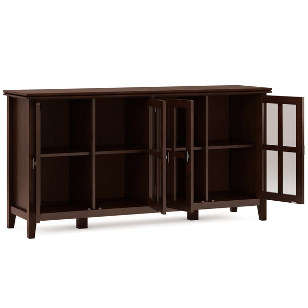 English Elm Artisan Wide 4-Door Storage Cabinet In Rich Russet Brown - Handcrafted, Versatile & Stylish Organization B136P158421