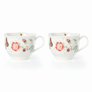 Lenox Butterfly Meadow 2-Piece Latte Mug Set Multi, WHITE PORCELAIN 892491