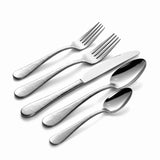 Lenox Oneida Piper 45 Piece Everyday Flatware Set Metallic, STAINLESS METAL 894749