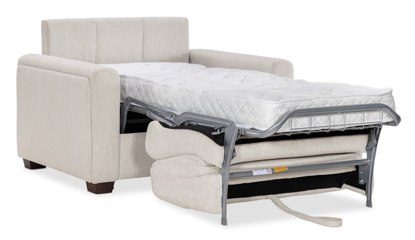 Hooker Furniture Griffin Twin Sleeper Chair Beige Performance Fabric Transitional Lounge for Guest Rooms SS179-TS01-405
