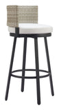 Midnight Wave Barstool White 704027 Zuo Modern