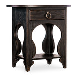 Americana One-Drawer Oval Nightstand Black Americana Collection 7050-90115-89 Hooker Furniture