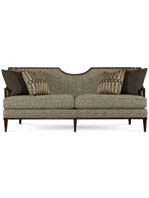 A.R.T. Furniture Harper Modern Sofa - Stylish New Traditional Design With Elegant Curved Arms And Plush Cushions Gray, Brown Wood,Foam,Down,Fabric,Metal 161501-5036aa