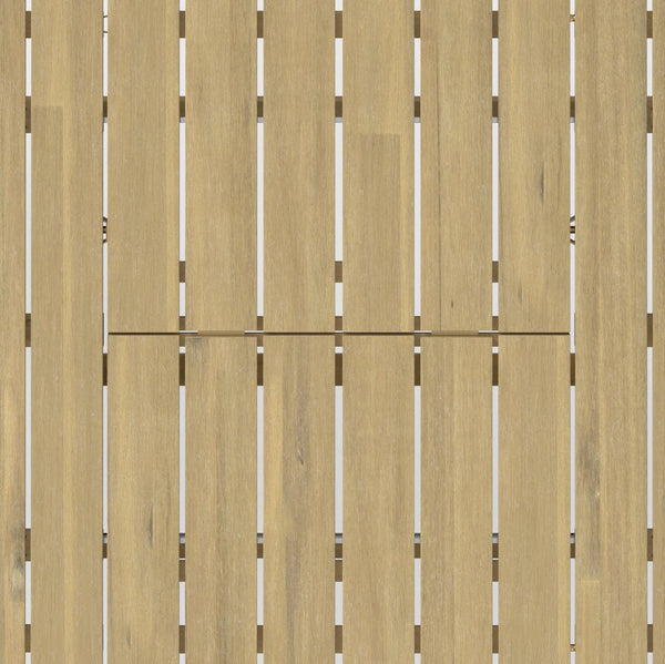 English Elm Beachside Extendable Outdoor Dining Table in Light Teak — Solid Acacia Wood, Seats 4-8, 63–86.6" B136P159383