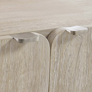 Bernhardt Bernhardt Antibes Buffet With Rustic Oak & Concrete Pedestal Bases — Sculptural Storage, Adjustable Shelves 350134