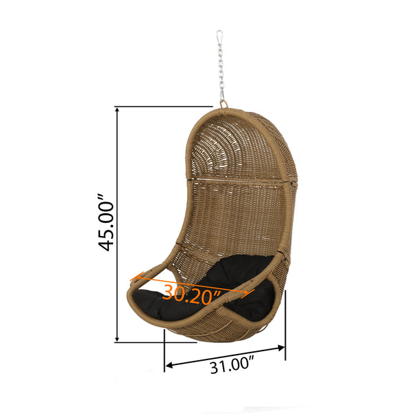 English Elm Christopher Knight Home® - LENA Hanging Basket with Durable Fabric Construction and Sturdy Handles for Stylish Indoor Decor Brown 70428.00BLK