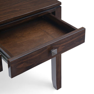 English Elm Cosmopolitan - Handcrafted Mahogany Brown Console Table With 3 Drawers For Stylish Storage Solutions B136P159519