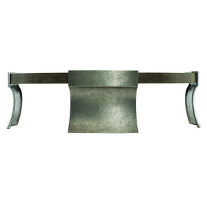 Bernhardt Bernhardt Gainsford Round Sandblasted Oak Cocktail Table 61" Weathered Charcoal Top, Graphite Cast-Aluminum Legs 396014