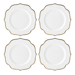 Lenox Contempo Luxe Accent Plates, Set of 4 White, WHITE PORCELAIN 897271