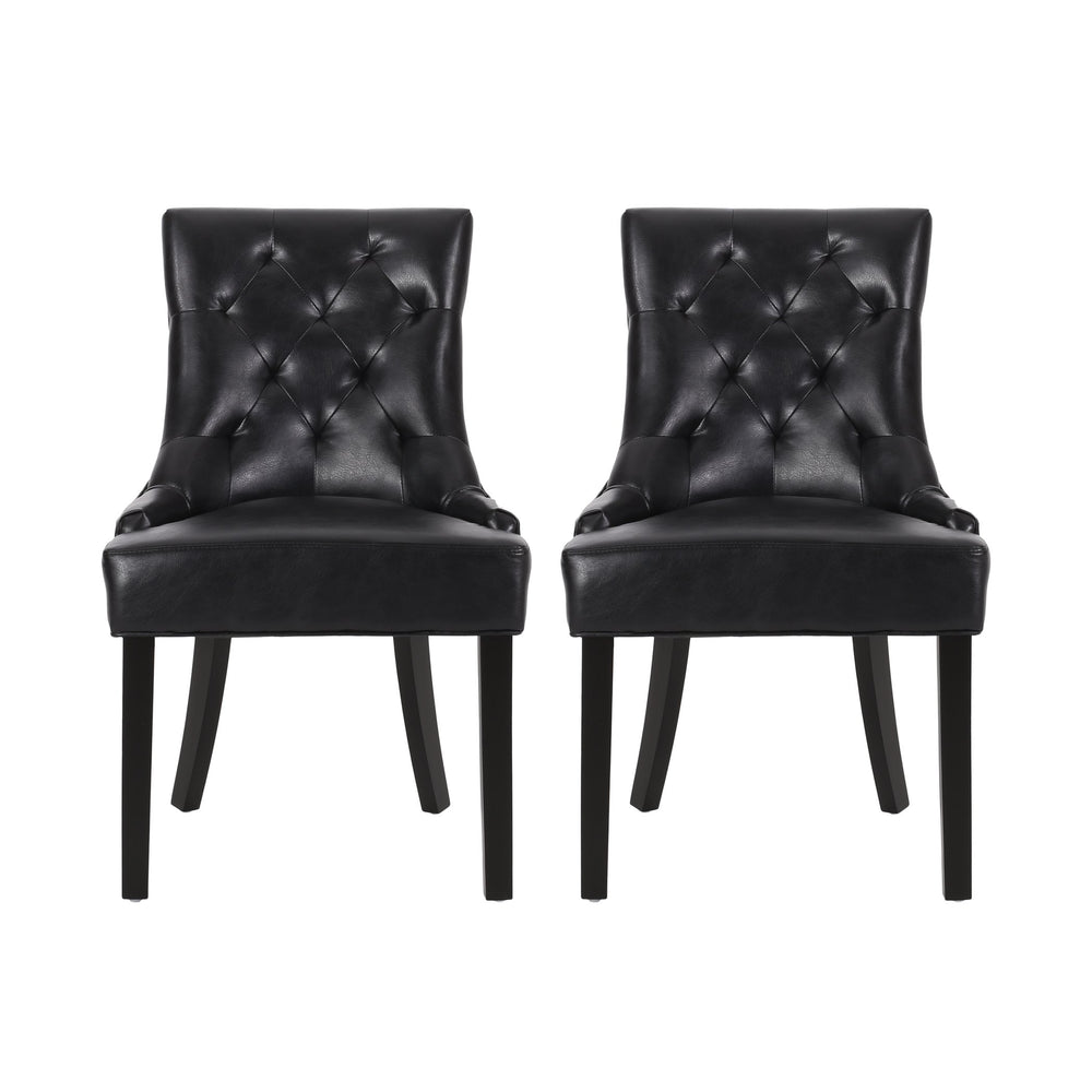 English Elm Cheney Tufted Upholstered Dining Chair Set with Solid Wood Legs for Modern Rooms 54181.00PUMDNT