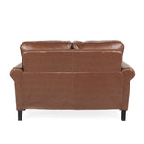 Christopher Knight Home® - Noble House - Lawton Contemporary Faux Leather Loveseat with Nailhead Trim