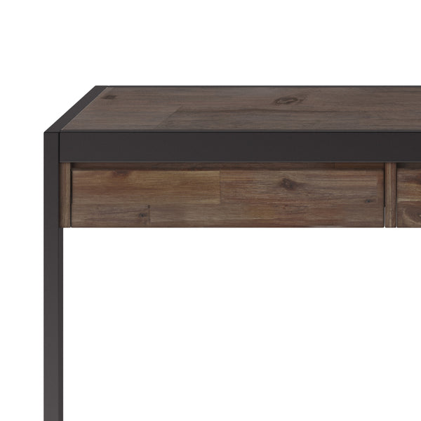 English Elm Erina Large Rustic Desk - Handcrafted Acacia With Sturdy Metal Frame & Flip-Down Keyboard Tray B136P158629
