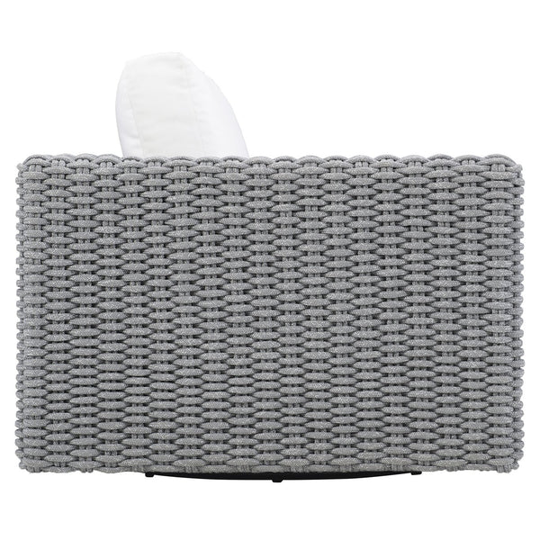 Bernhardt Bernhardt Capri Swivel Outdoor Chair With Quick-Dry Cushions, Handcrafted Rope Base, Weather-Ready Durability OP102SC