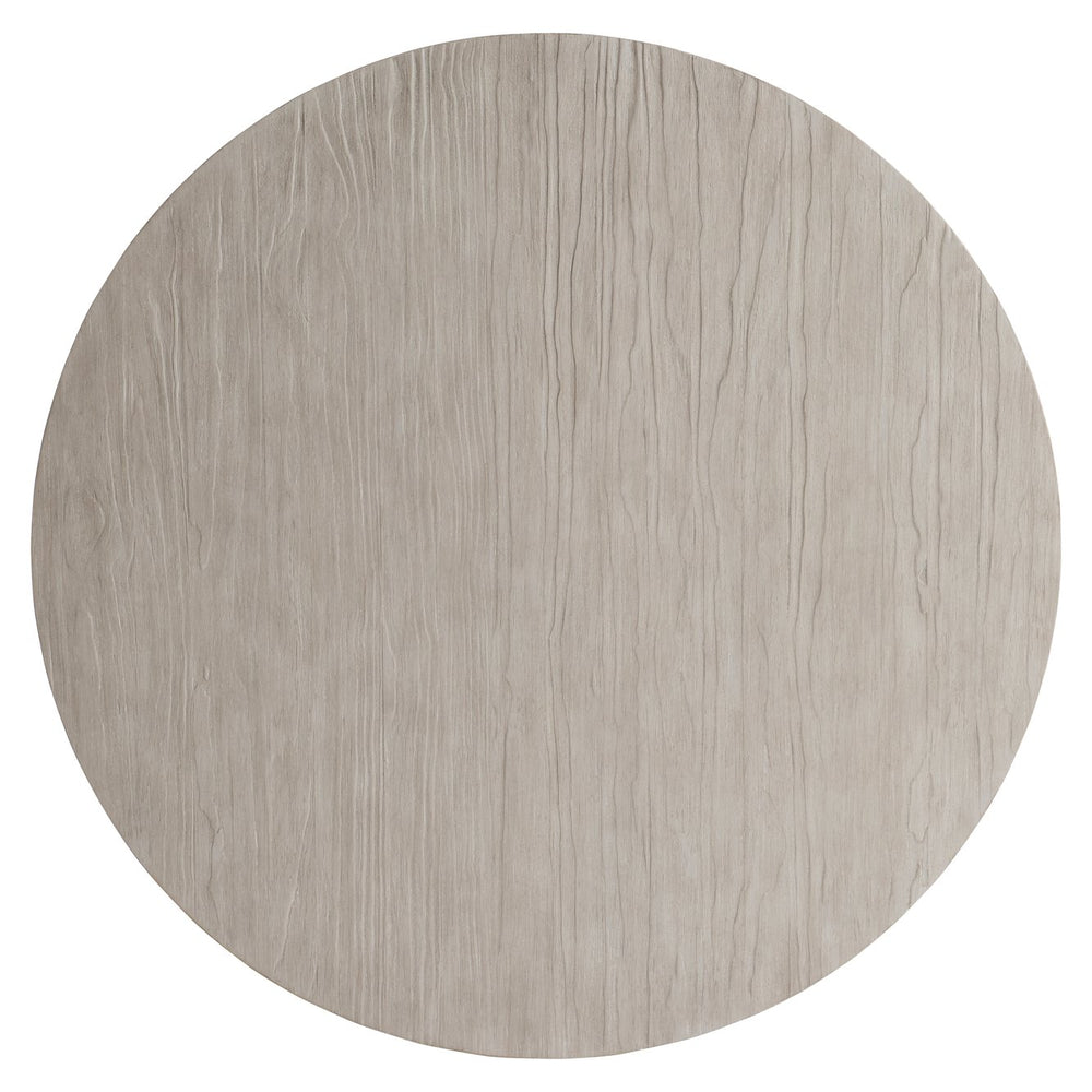 Bernhardt Bernhardt Harmon Cocktail Table In Textured Gris Finish — 48" Round Pine Veneer Top, Three-Leg Stability 555015