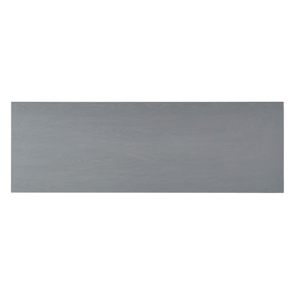 Homelegance By Top-Line Miranda Cornice Iron and Wood Entryway Console Table Grey Wood