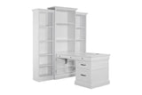 Parker House Shoreham - Effortless White Peninsula Desk Effortless White Acacia Solids / Birch Veneers SHO#480-2-EFW