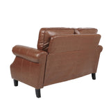 Christopher Knight Home® - Noble House - Lawton Contemporary Faux Leather Loveseat with Nailhead Trim